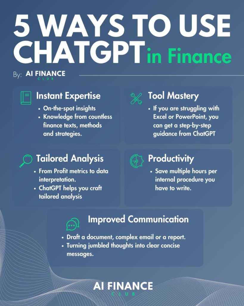 5 ways to use ChatGPT for Finance